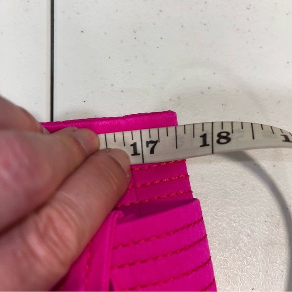 OSCAR DE LA RENTA Skirt Bright Pink Size 16 Wool Silk Belted Pencil Office NWT - Picture 14 of 15